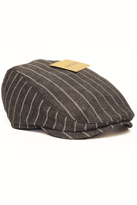 Koyu Gri Çizgili Kasket